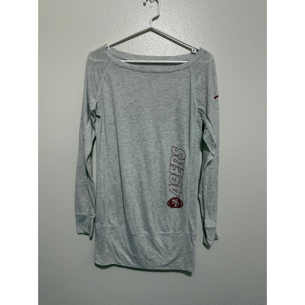Nike Dri-Fit Women's Long Sleeve Athletic Shirt San Francisco 49ers Gray Size S